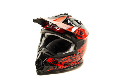 Шлем (кроссовый) GTX 632S (M) black/red подростковый