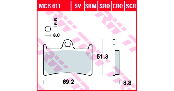Колодки диск.торм.MCB611