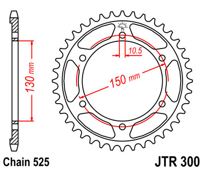 Звезда ведомая JTR 300.48