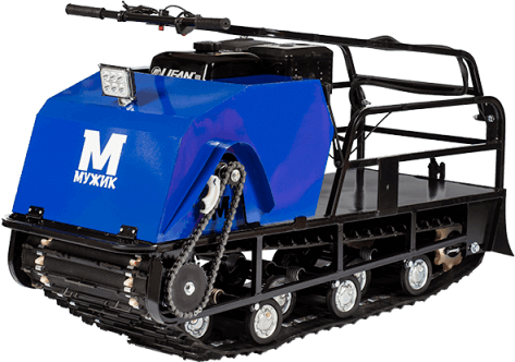 Мотобуксировщик Мужик К-500/1450 18.5л/с (катковая подвеска)