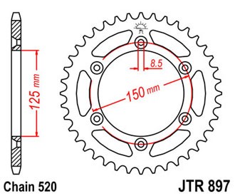 Звезда ведомая JTR 89752SC