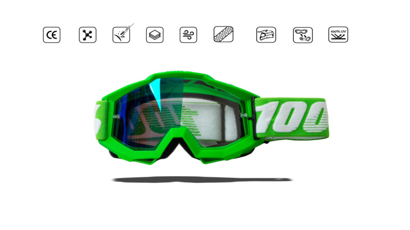 Очки 100% (реплика) green frame