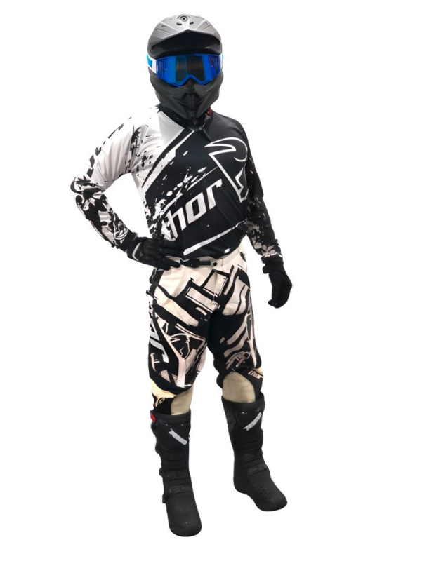 Джерси THOR (L) Phase Spiral черный/белый