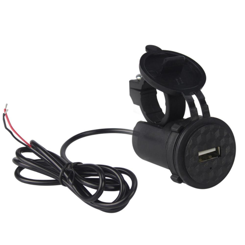 Разъем USB + 12В с креплением на руль с проводом