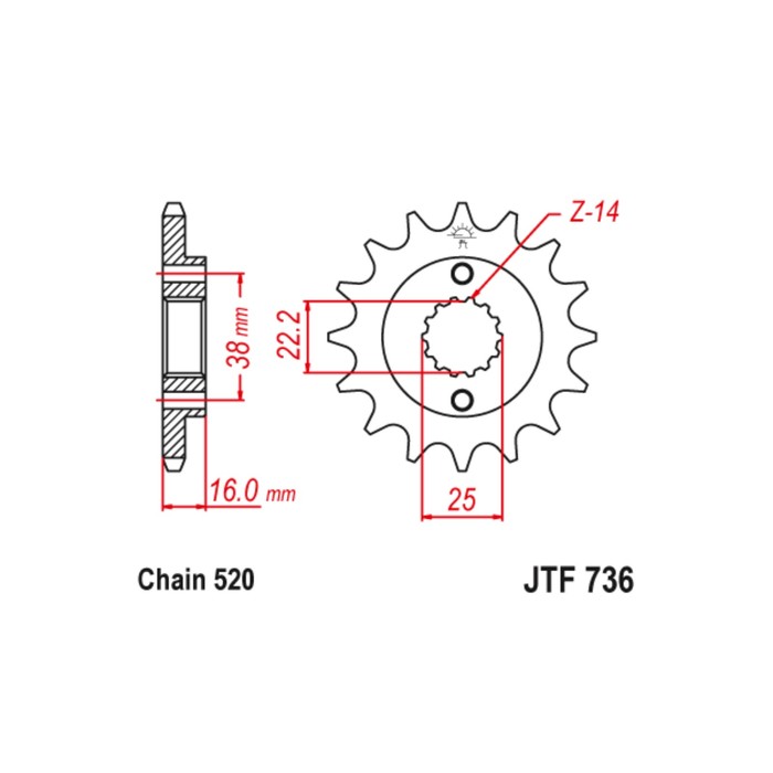Звезда ведущая JTF 736.15