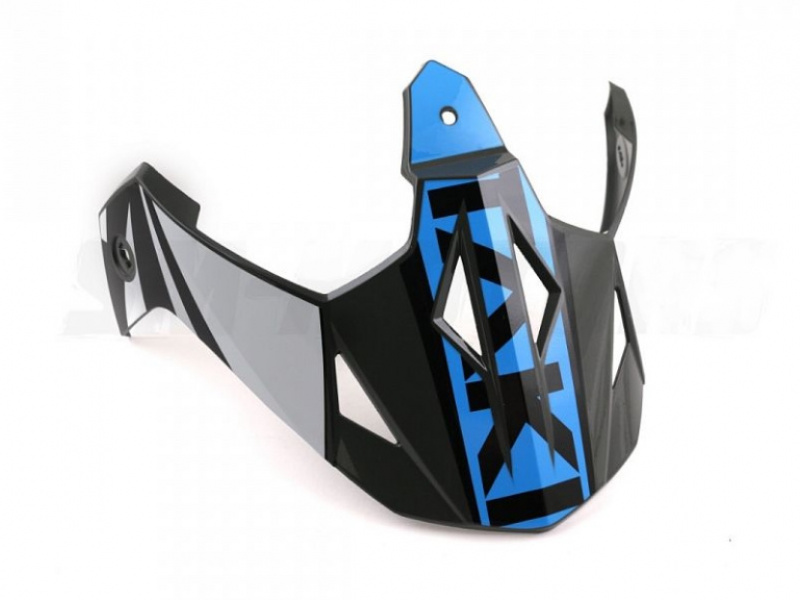 Козырек для шлема ATAKI JK801 серый/синий глянцевый