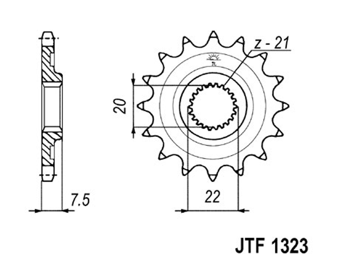 Звезда ведущая JTF 1323.14SC