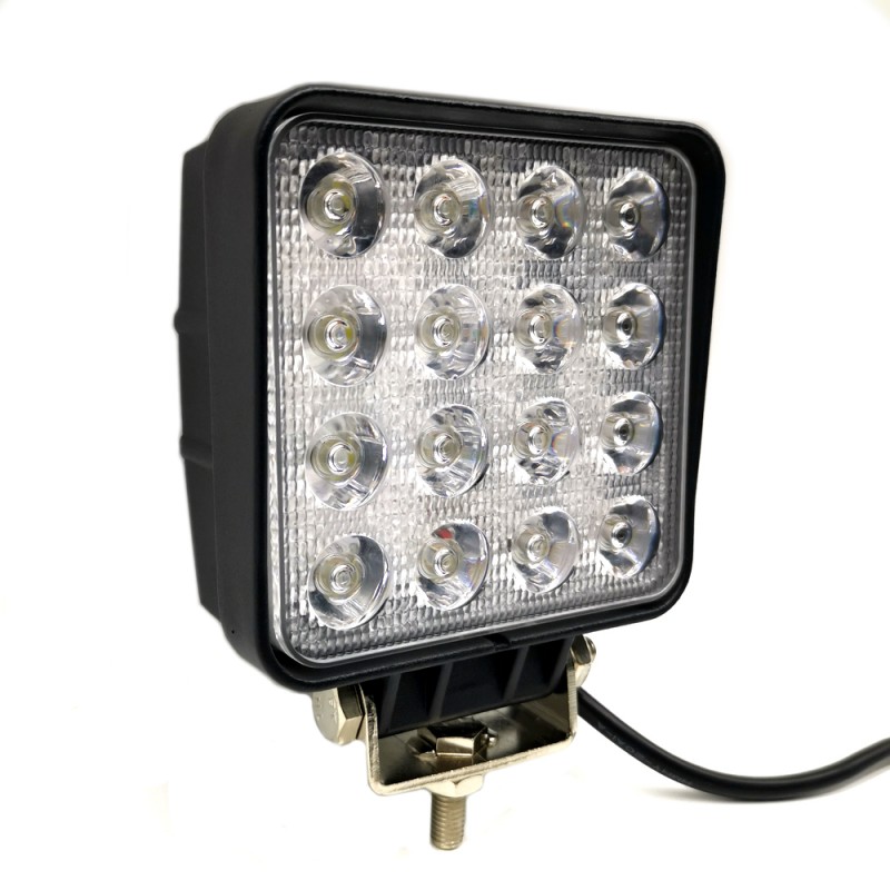 Фара LED WL-148CS (дальний свет, метал. корп., 16 диодов) 48вт