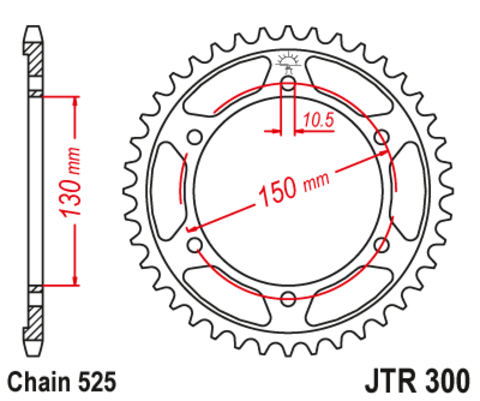 Звезда ведомая JTR 300.47