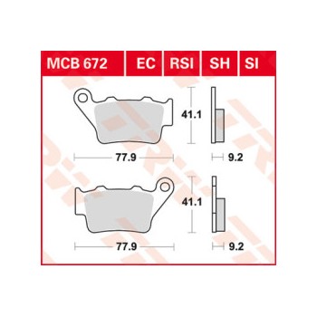 Колодки тормозные диск MCB672SI