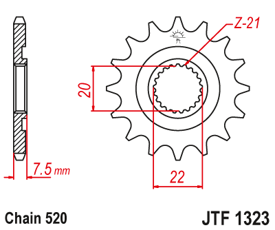 Звезда ведущая JTF 1323.12
