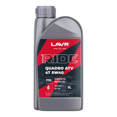 Масло LAVR RIDE QUADRO ATV 4T 5W40 1lt